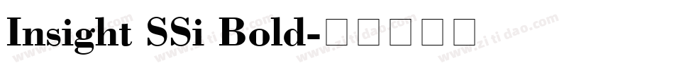 Insight SSi Bold字体转换